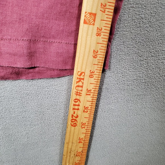 Caslon Pants Womens XL Pink Linen Wide Leg Pull On Minimal Classic Beach Casual - Picture 5 of 7